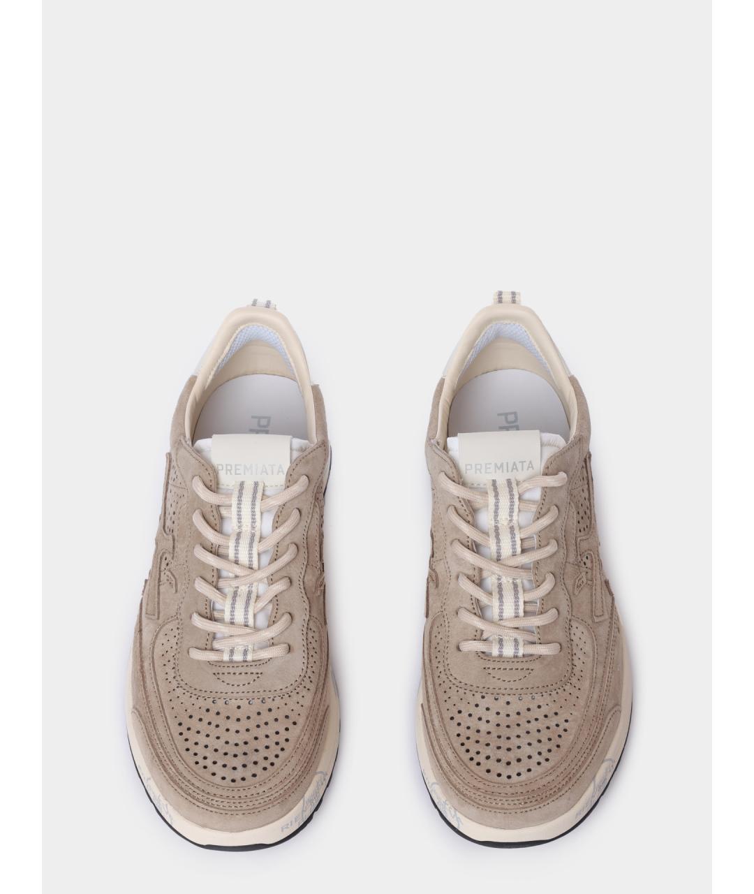 PREMIATA Бежевые низкие кроссовки / кеды, фото 3