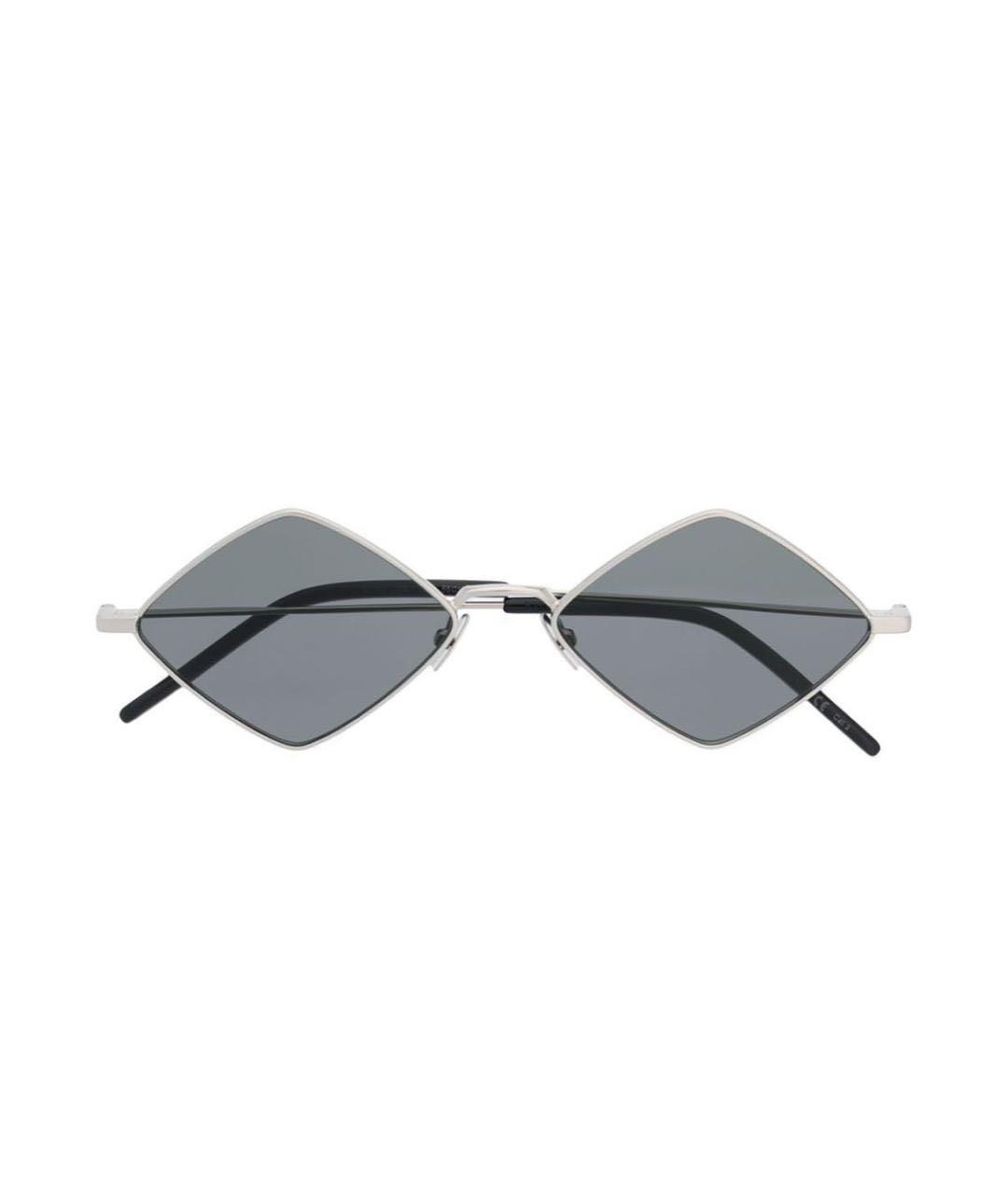 SAINT LAURENT Серебряные металлические солнцезащитные очки, фото 9