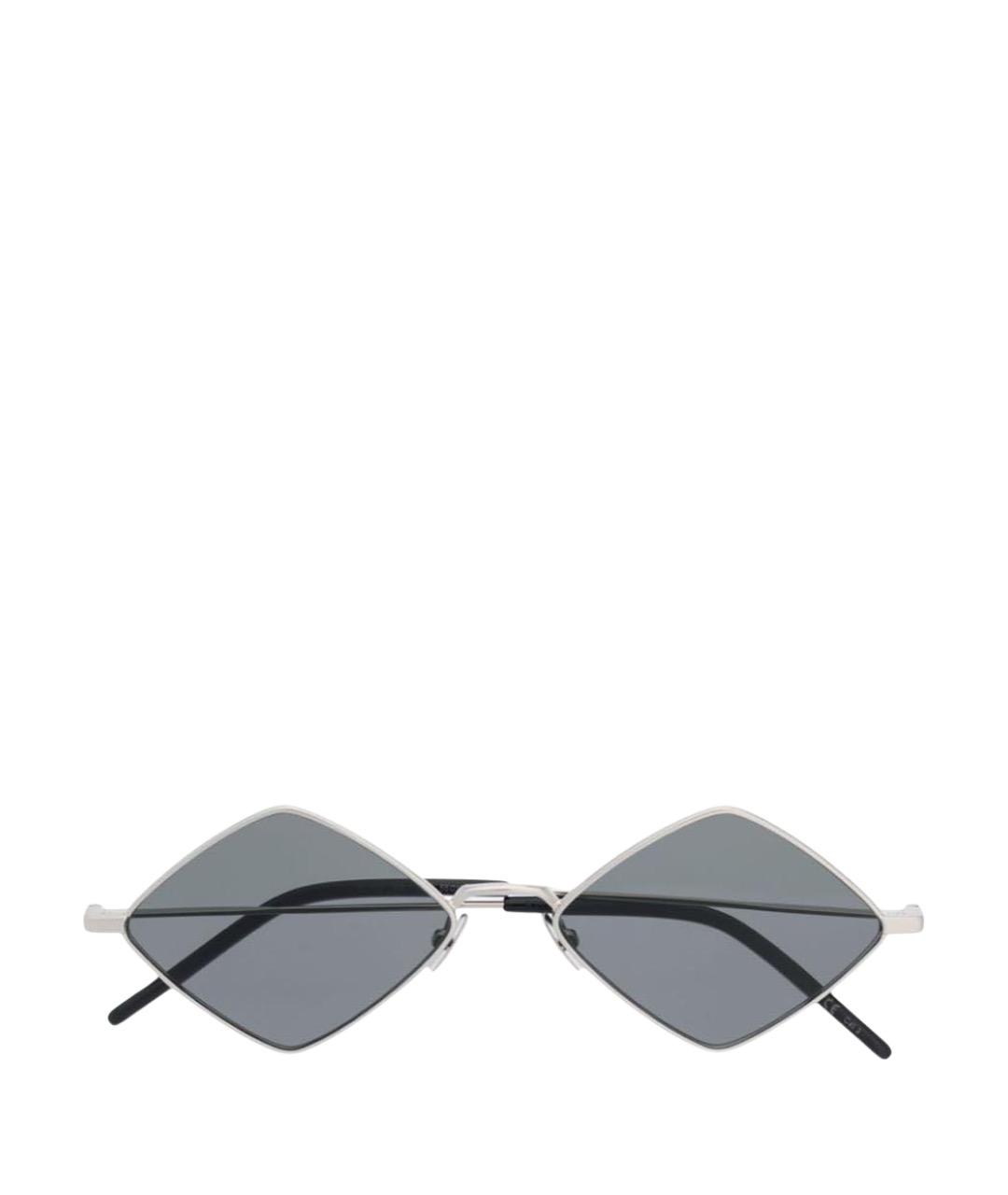 SAINT LAURENT Серебряные металлические солнцезащитные очки, фото 1