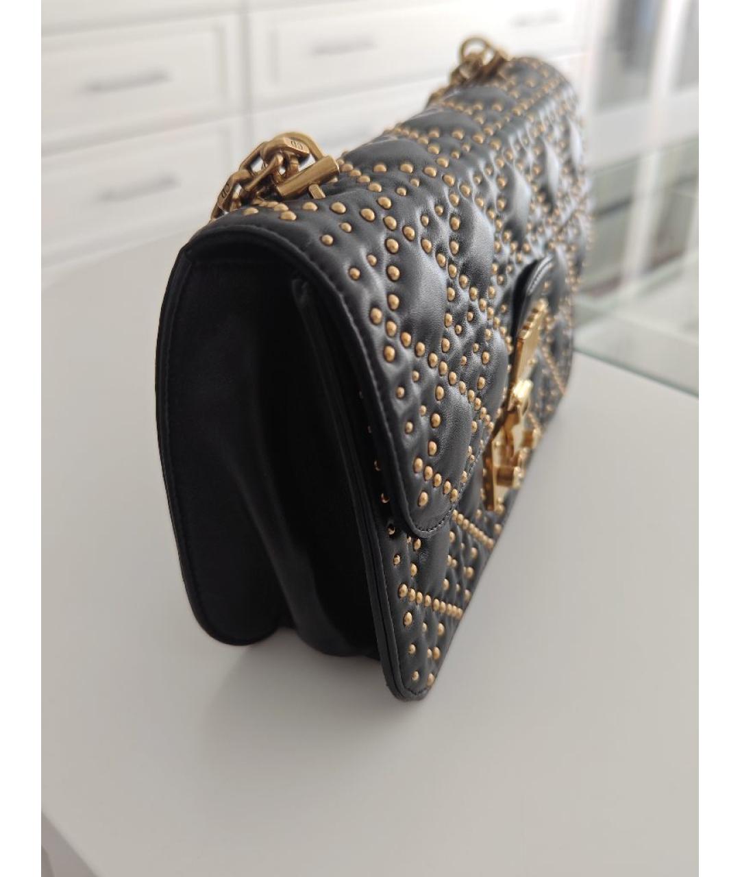 CHRISTIAN DIOR Черная кожаная сумка через плечо, фото 2