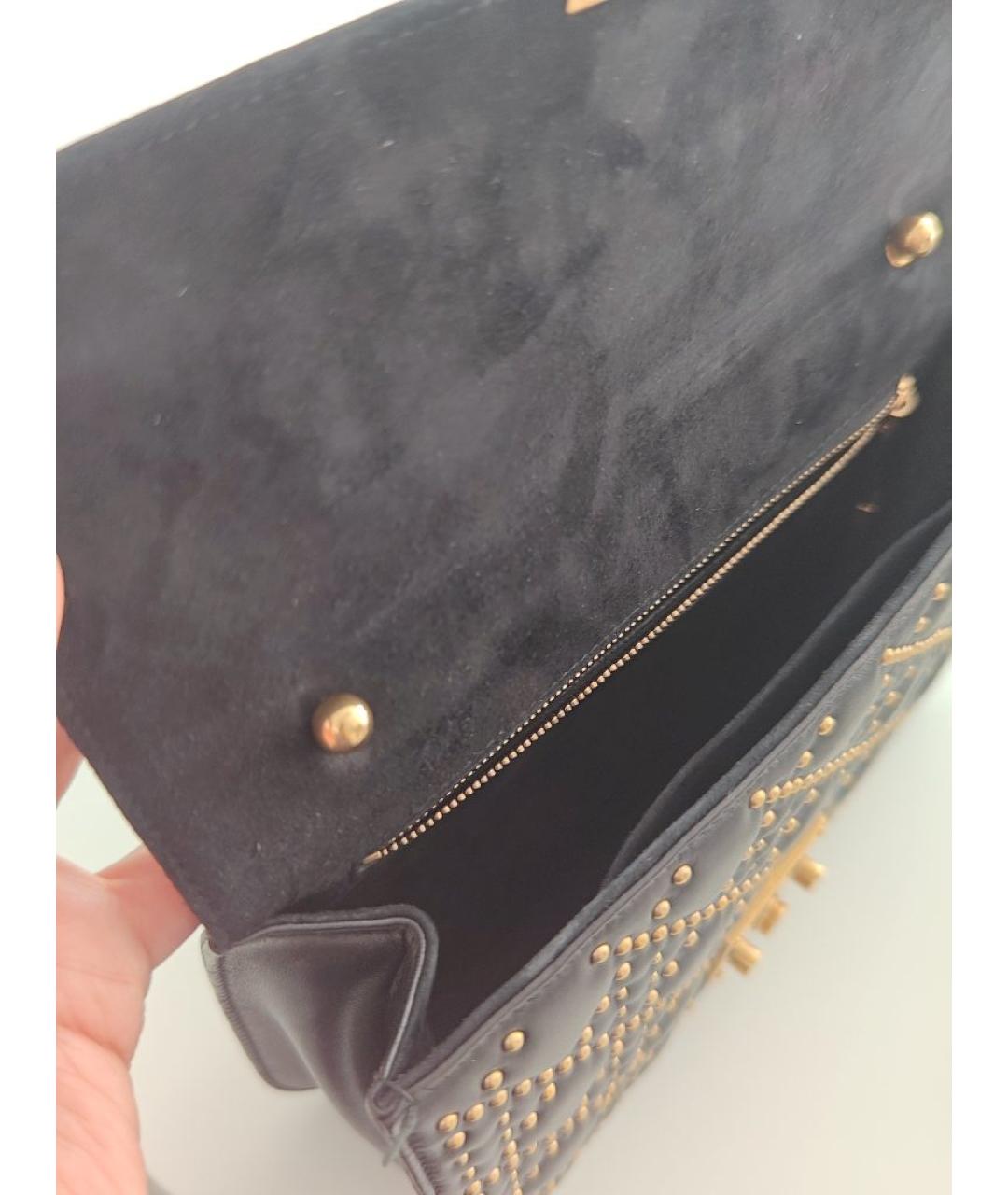 CHRISTIAN DIOR Черная кожаная сумка через плечо, фото 4