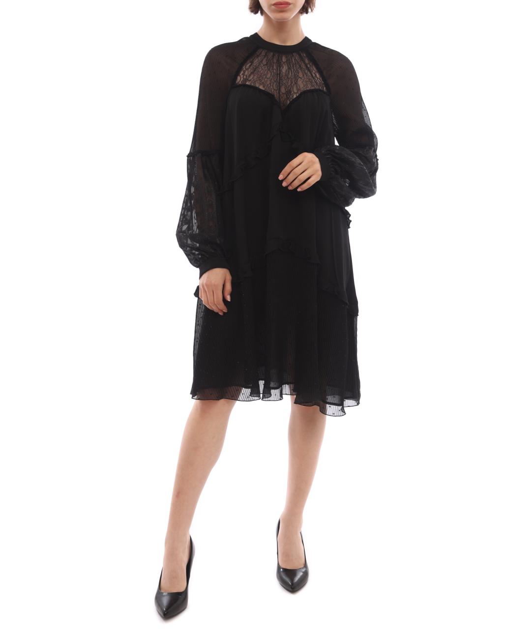 PINKO Черное повседневное платье, фото 1
