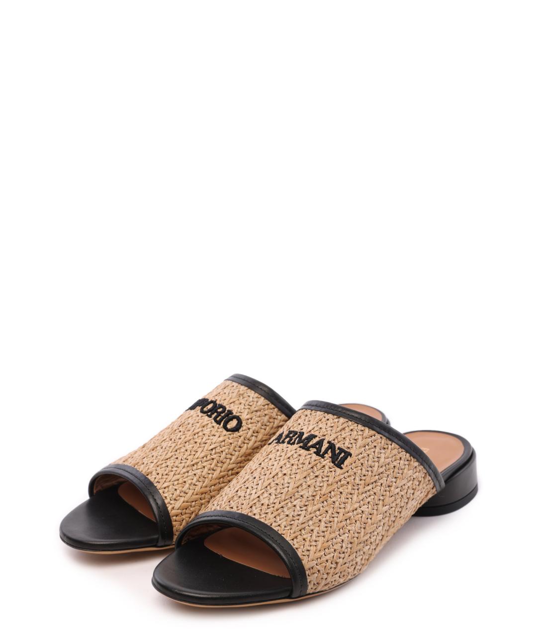 EMPORIO ARMANI Бежевые сабо, фото 3