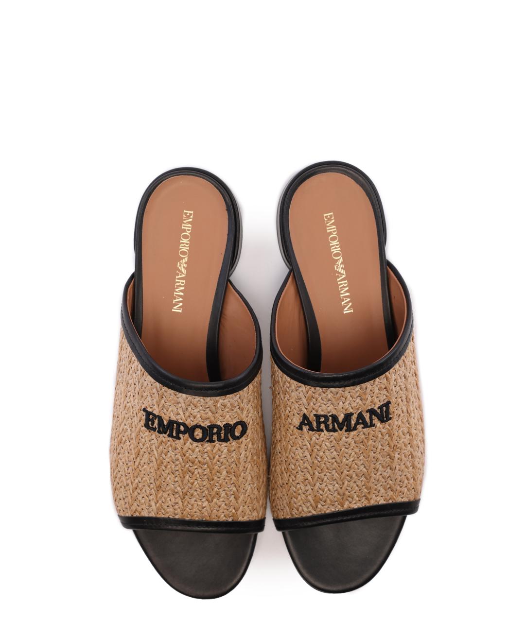 EMPORIO ARMANI Бежевые сабо, фото 6