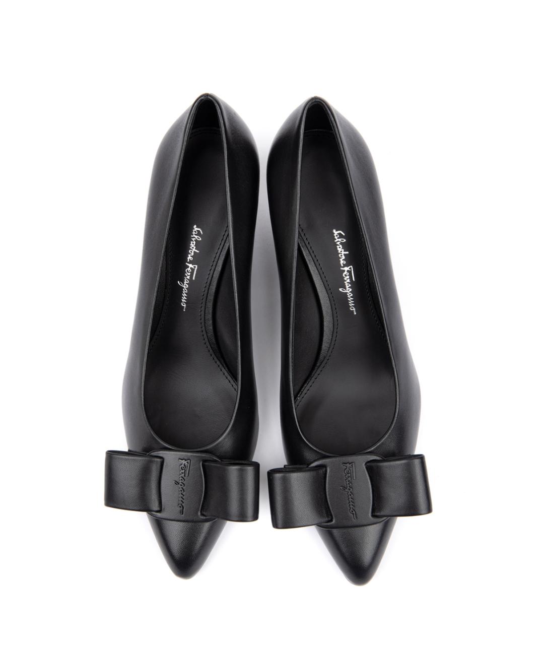 FERRAGAMO Черные кожаные туфли, фото 4