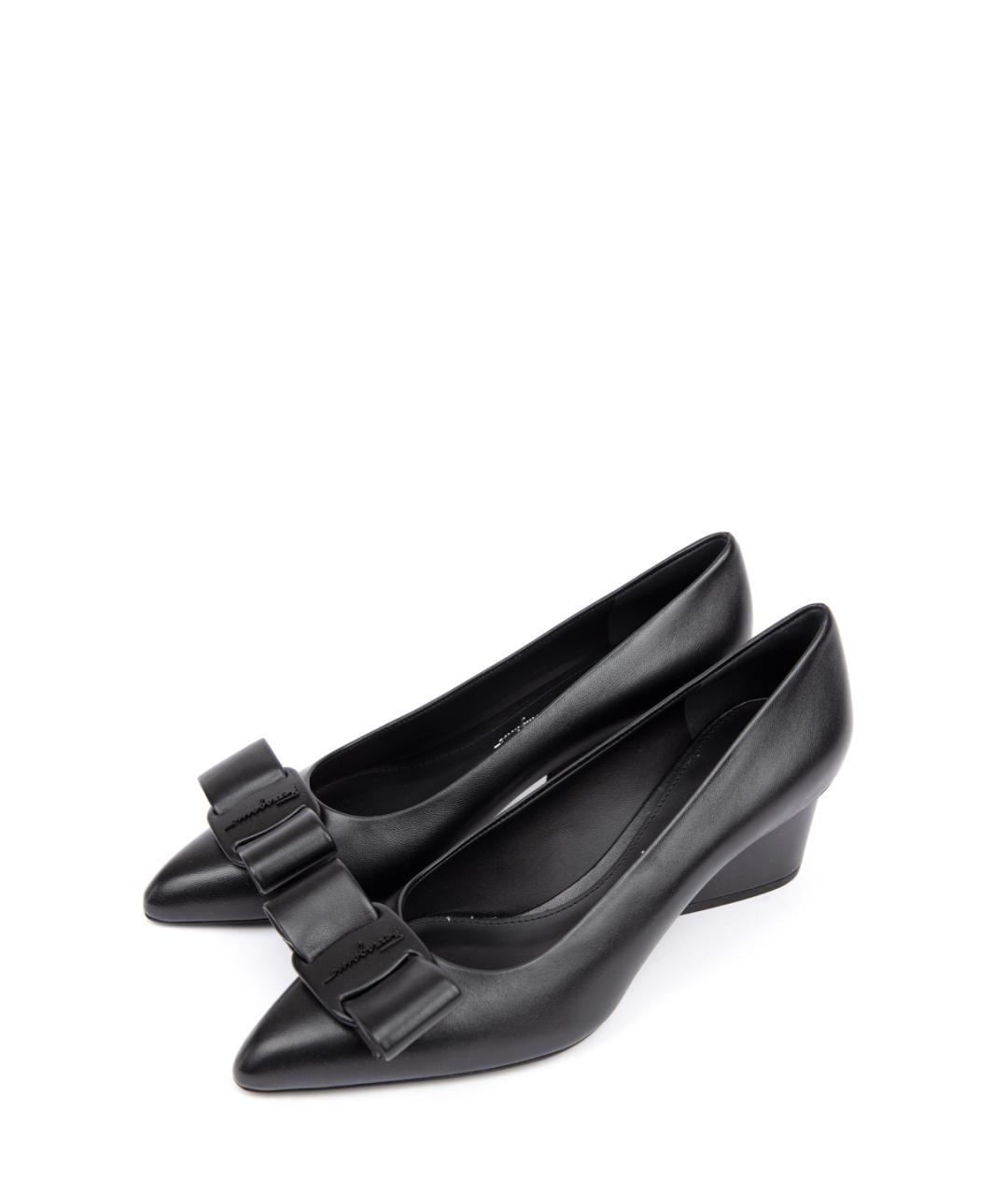 FERRAGAMO Черные кожаные туфли, фото 2