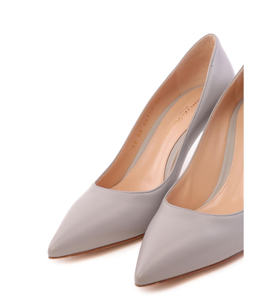 GIANVITO ROSSI Серые кожаные туфли, фото 5