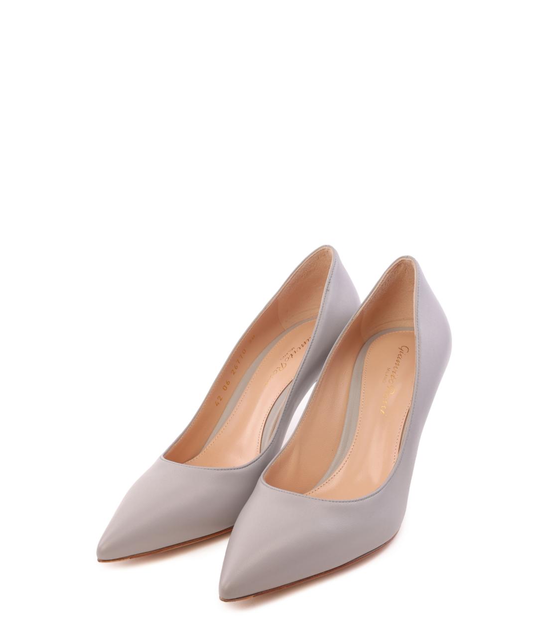 GIANVITO ROSSI Серые кожаные туфли, фото 2