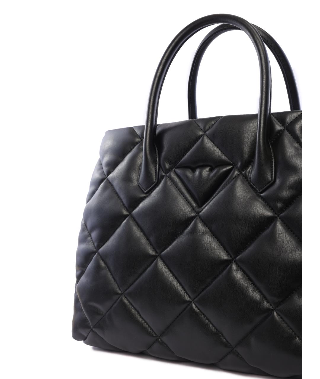 EMPORIO ARMANI Черная сумка тоут, фото 5