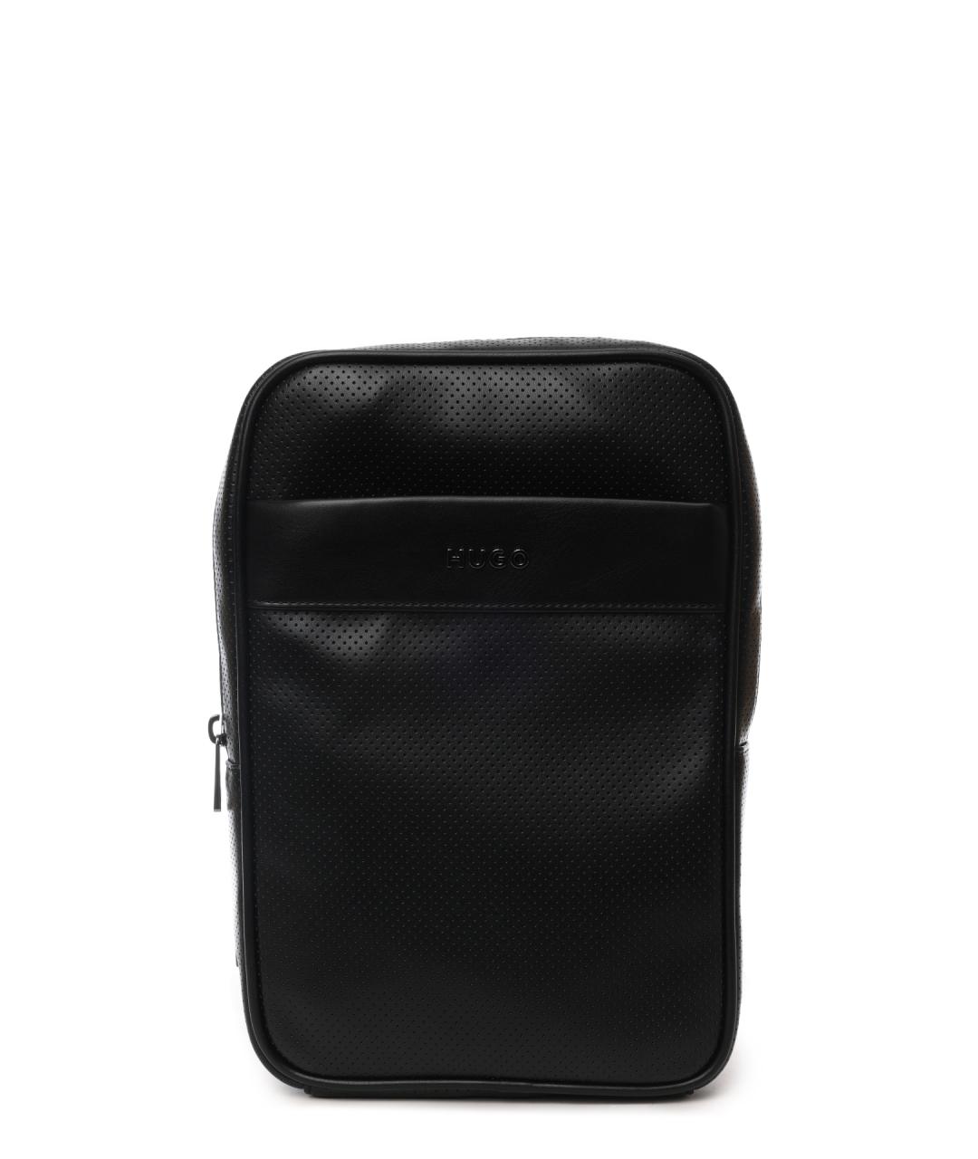 HUGO Черная сумка на плечо из искусственной кожи, фото 1