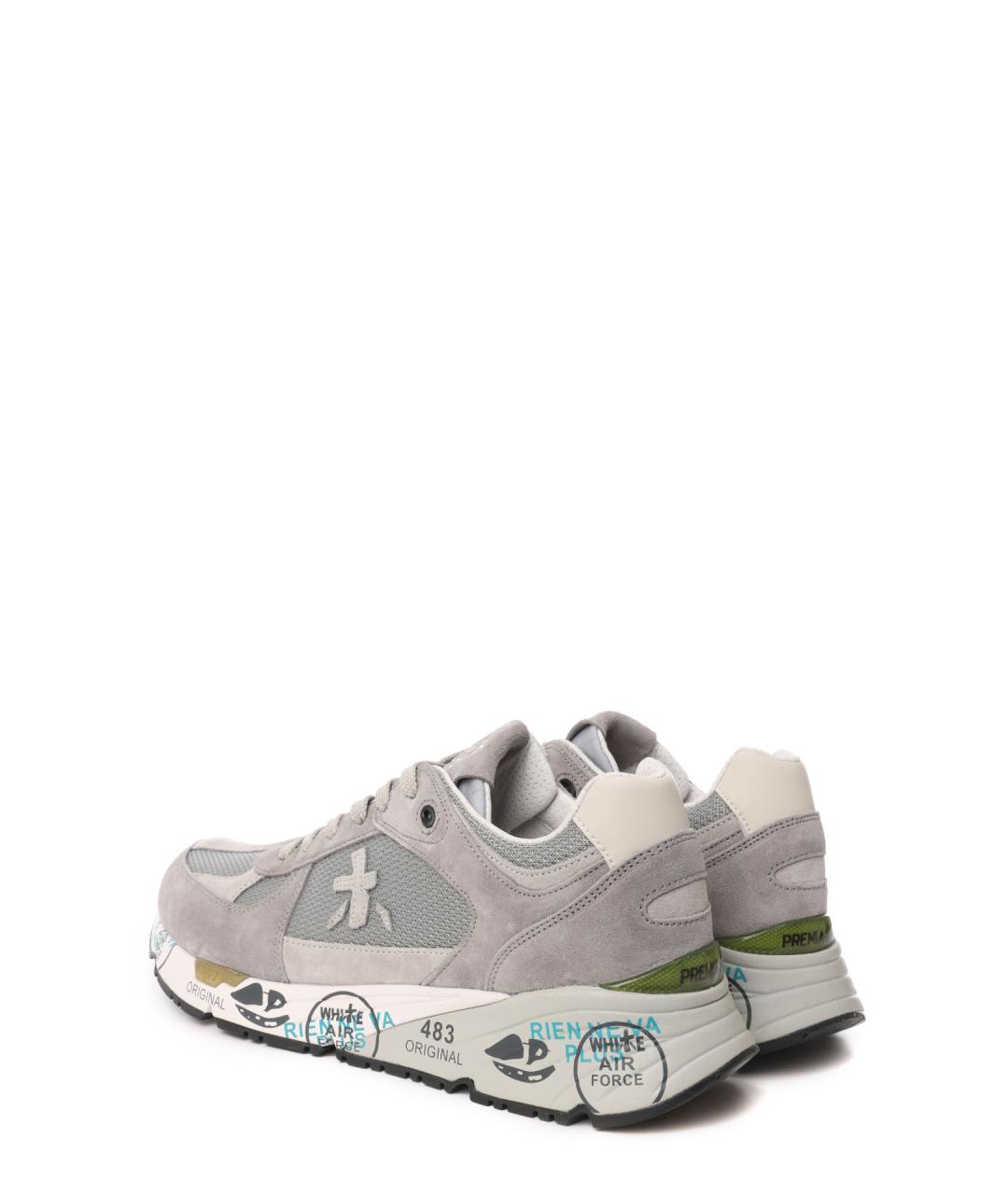 PREMIATA Серые замшевые низкие кроссовки / кеды, фото 3