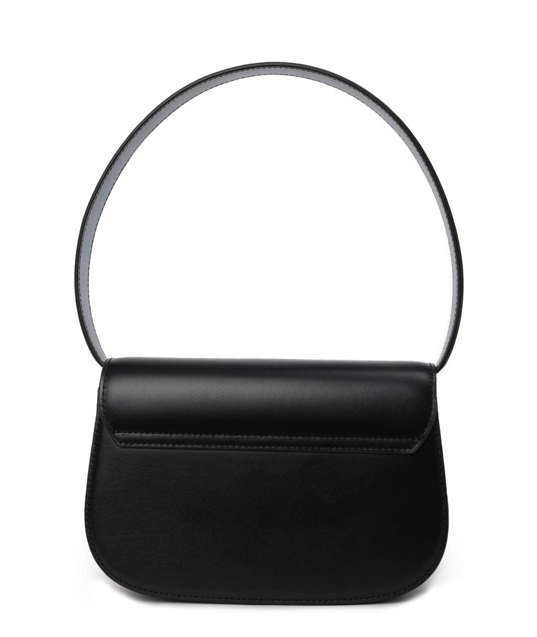 DIESEL Черная кожаная сумка через плечо, фото 4