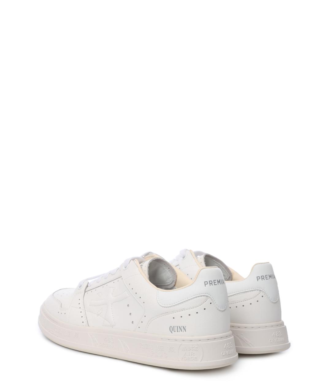 PREMIATA Белые кожаные низкие кроссовки / кеды, фото 3