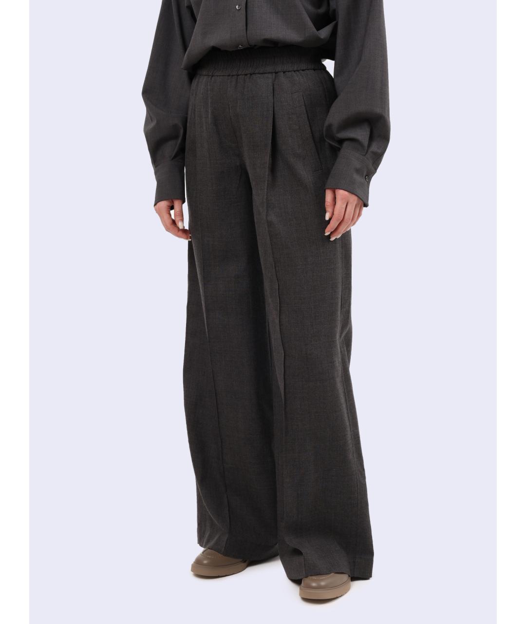 BRUNELLO CUCINELLI Серые прямые брюки, фото 3