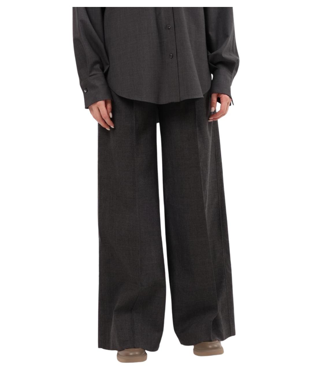 BRUNELLO CUCINELLI Серые прямые брюки, фото 1