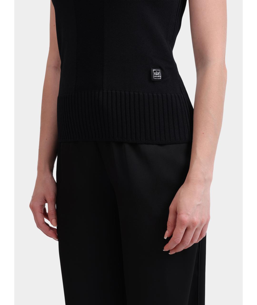 ARMANI EXCHANGE Черная майка, фото 4