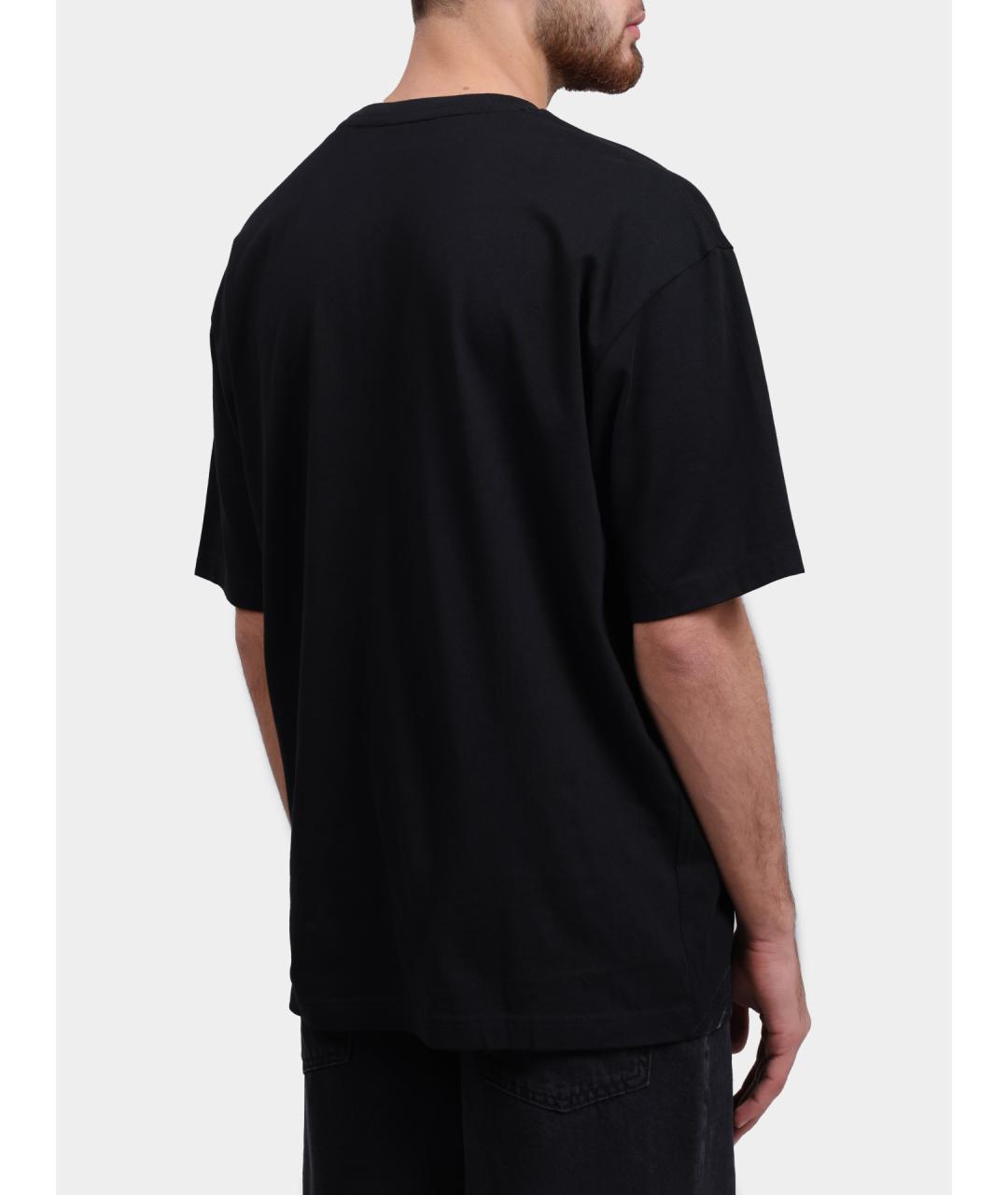 HUGO BOSS Черная хлопковая футболка, фото 4