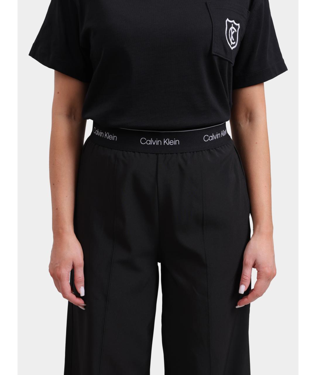 CALVIN KLEIN Черные прямые брюки, фото 4