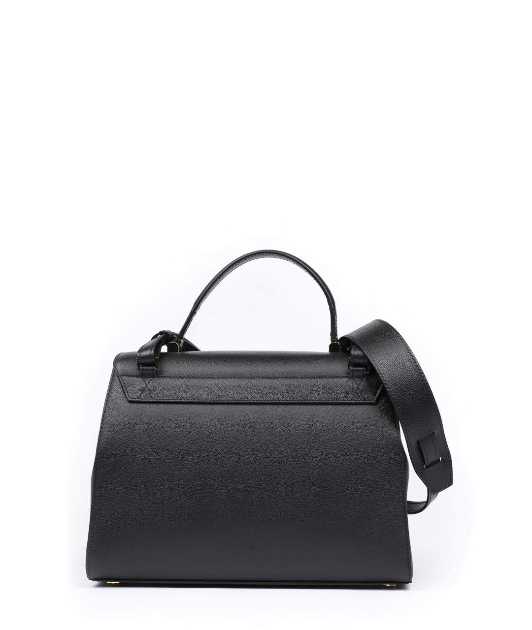 LANCEL Черная кожаная сумка с короткими ручками, фото 3