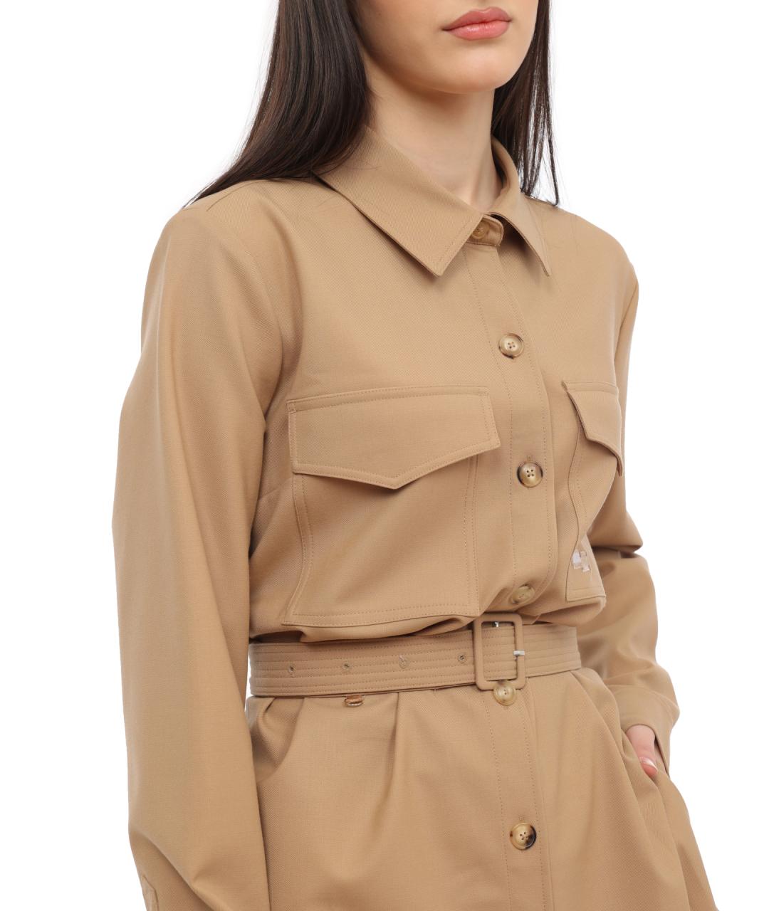 TOMMY HILFIGER Бежевая полиэстеровая куртка, фото 3