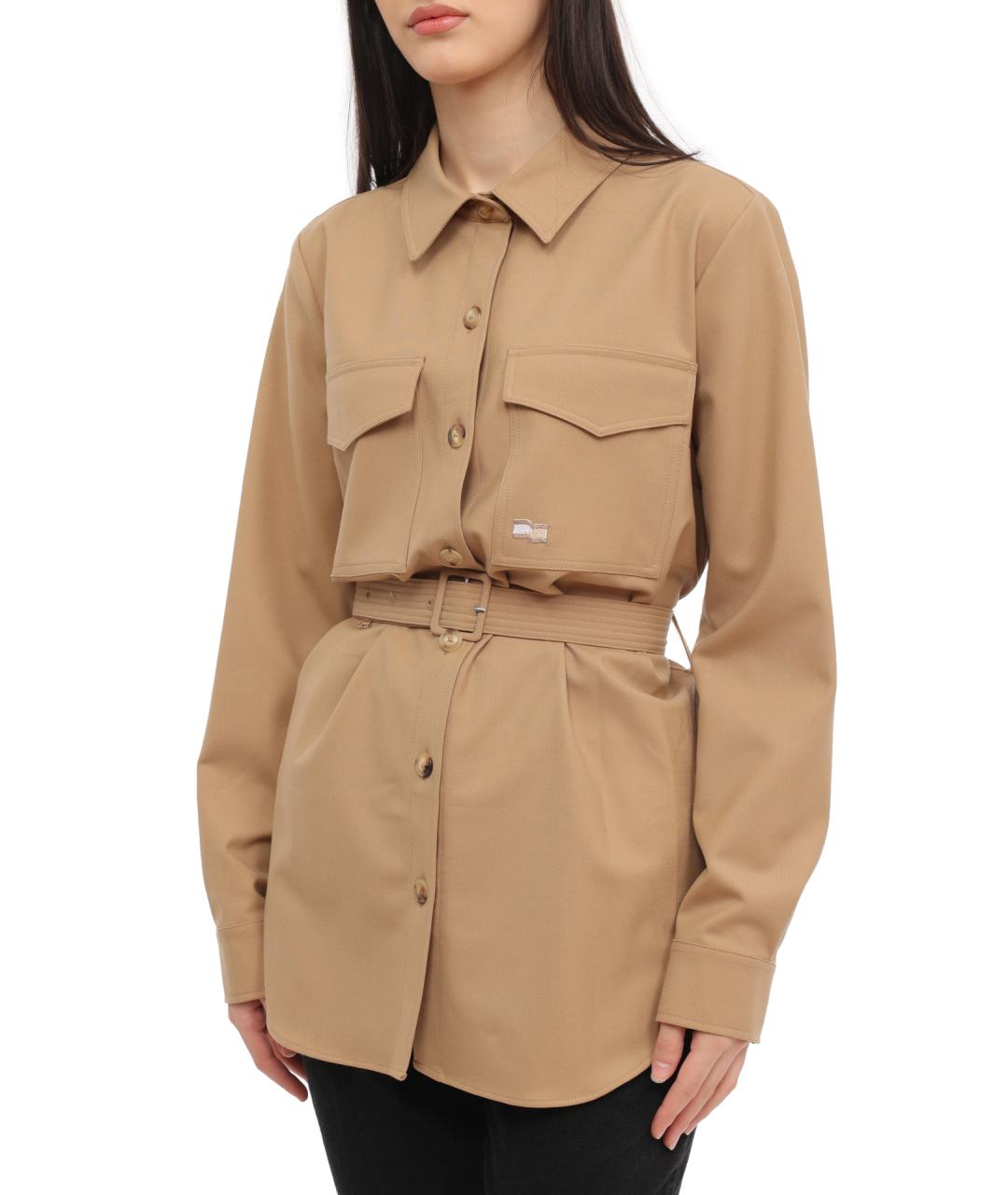 TOMMY HILFIGER Бежевая полиэстеровая куртка, фото 1