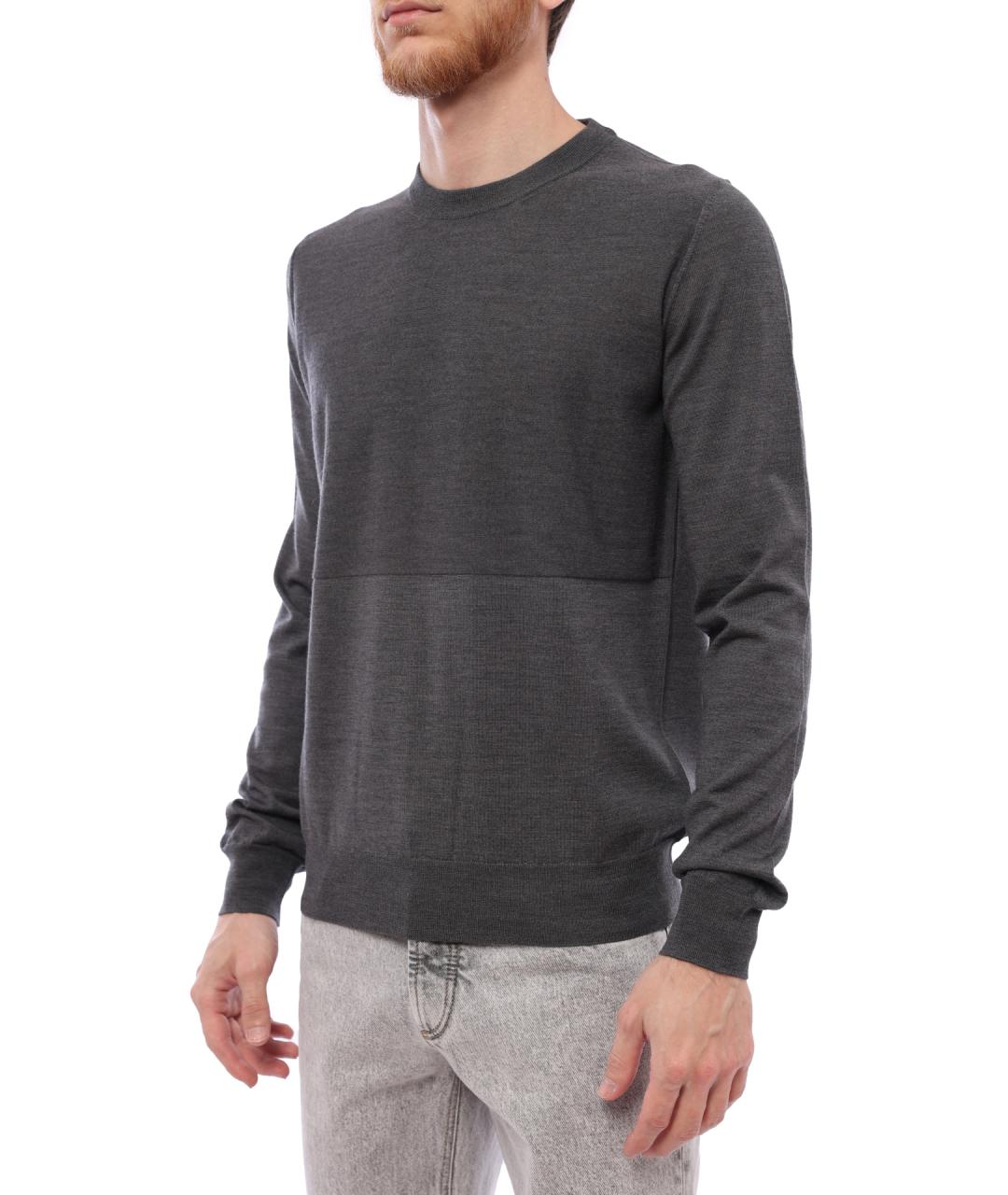 JIL SANDER Серый шерстяной джемпер / свитер, фото 3