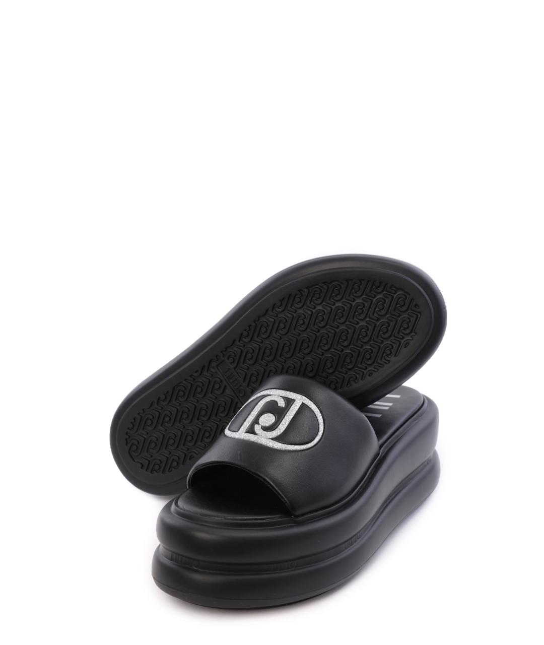 LIU JO Черные шлепанцы, фото 4