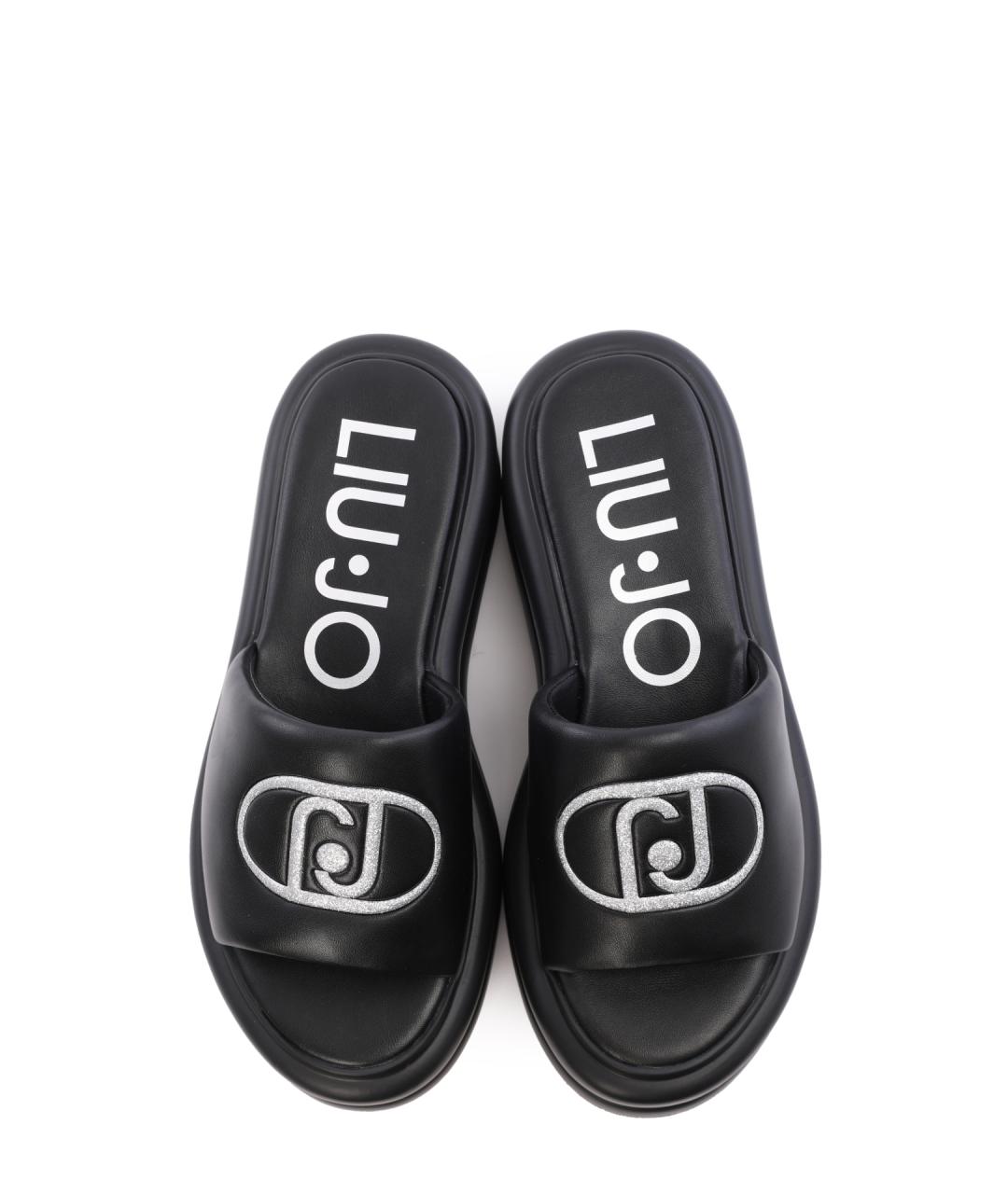 LIU JO Черные шлепанцы, фото 5