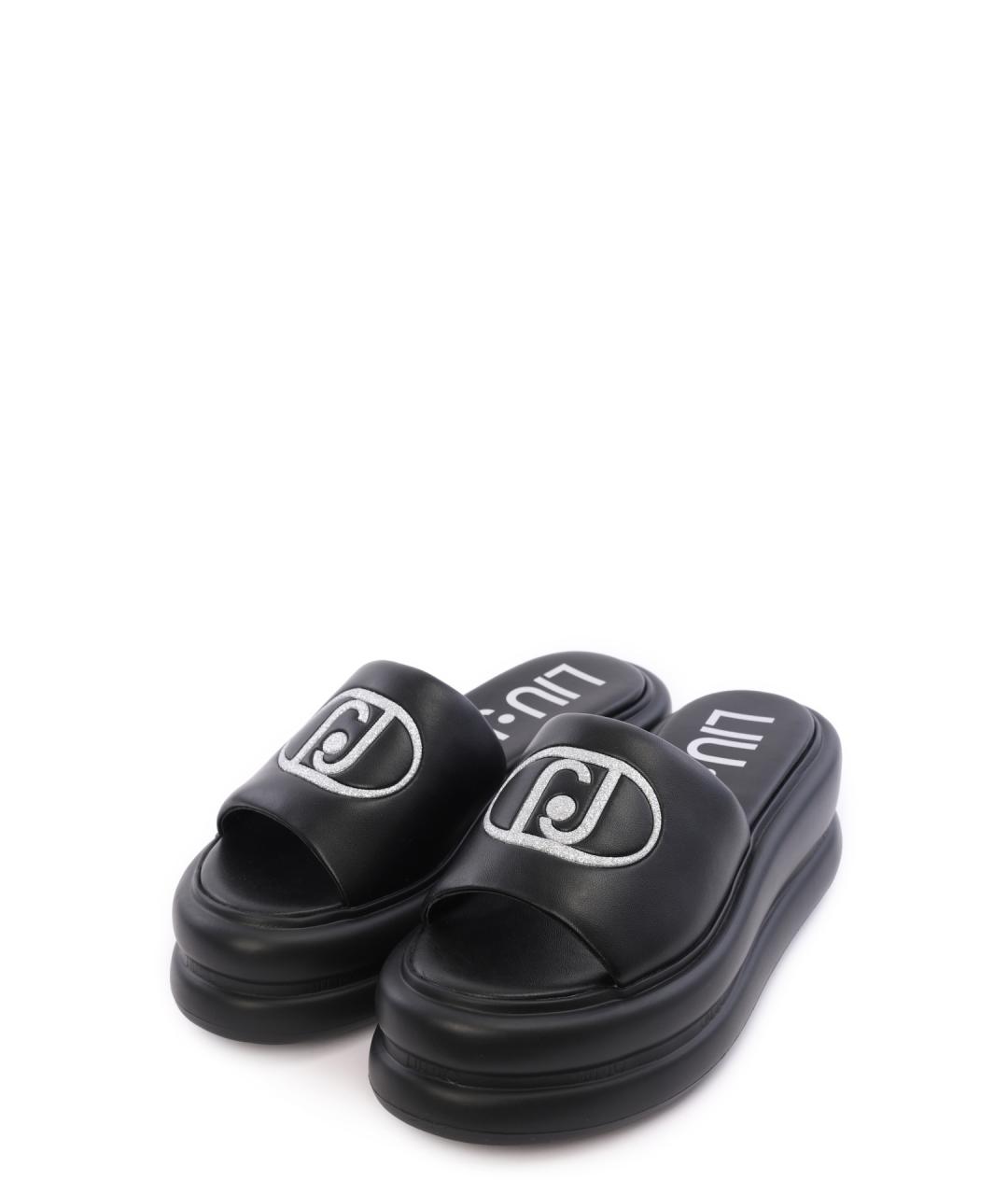 LIU JO Черные шлепанцы, фото 2