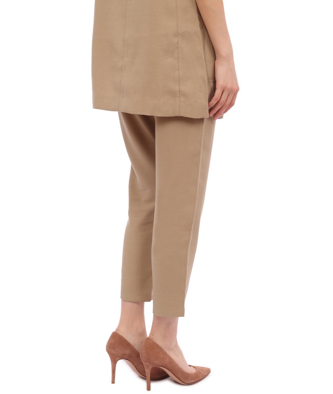 ARMANI EXCHANGE Бежевые прямые брюки, фото 4