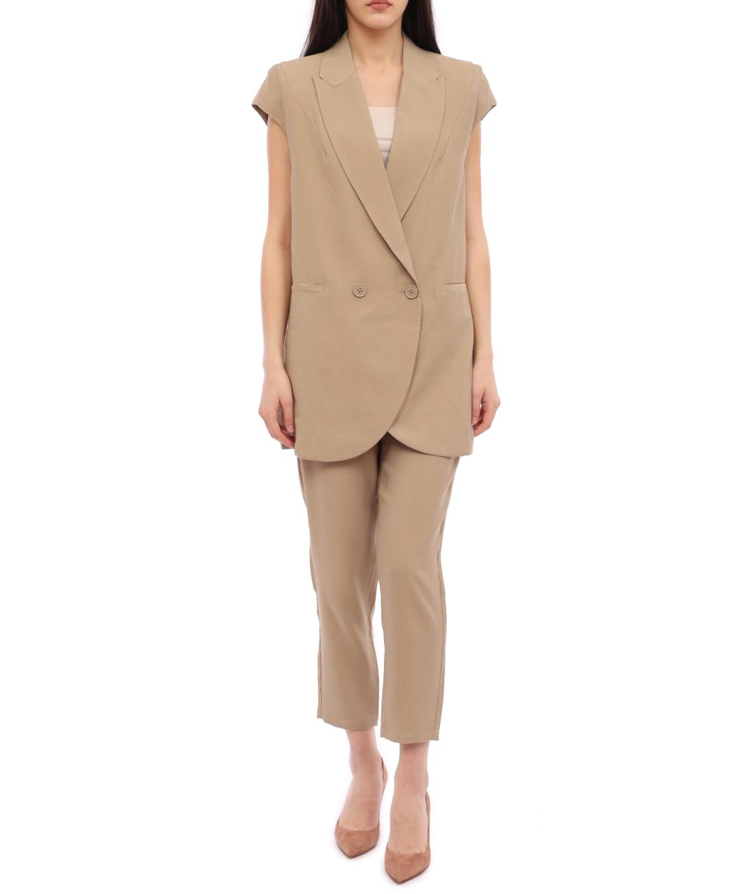 ARMANI EXCHANGE Бежевые прямые брюки, фото 2