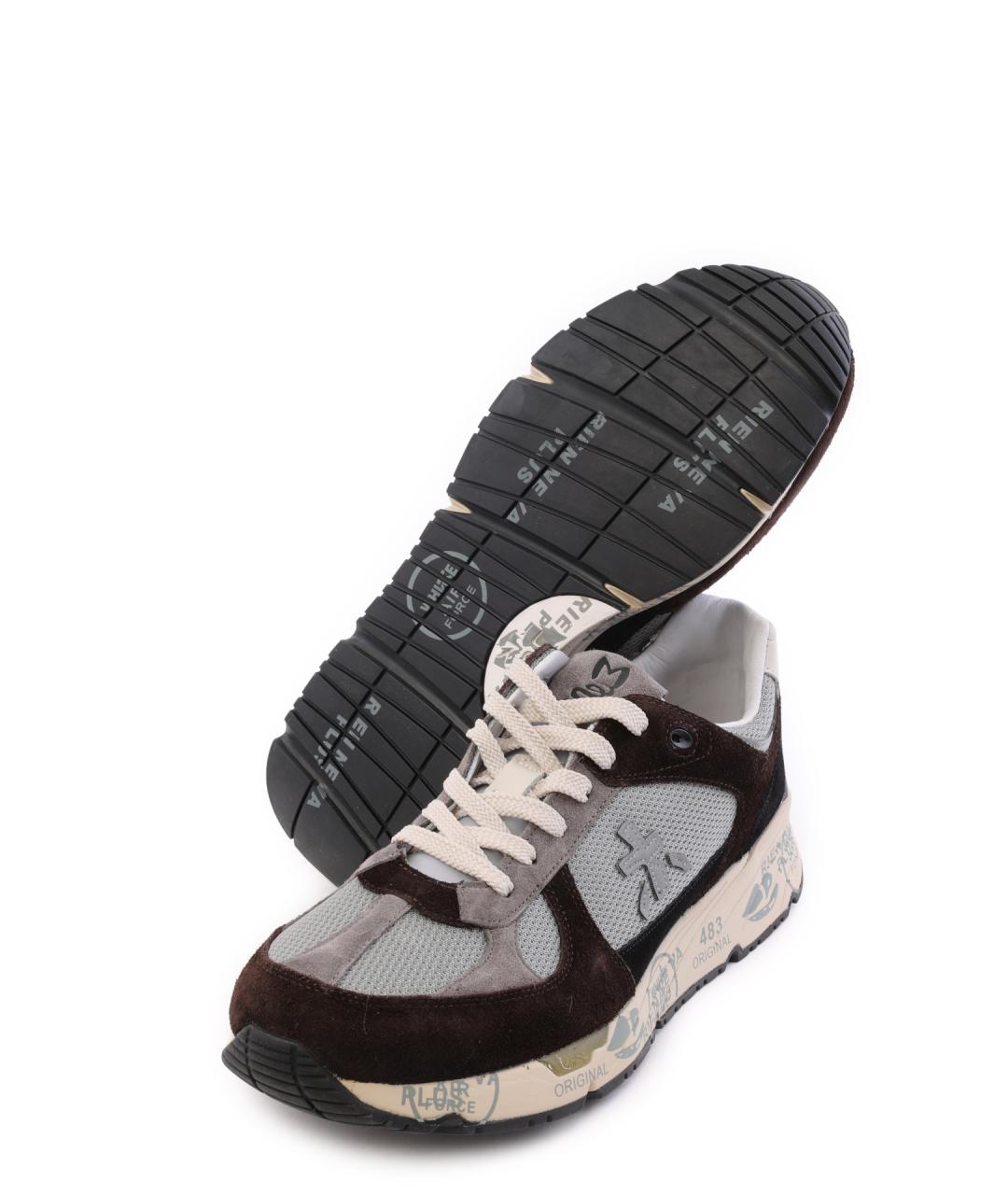 PREMIATA Коричневые низкие кроссовки / кеды, фото 4