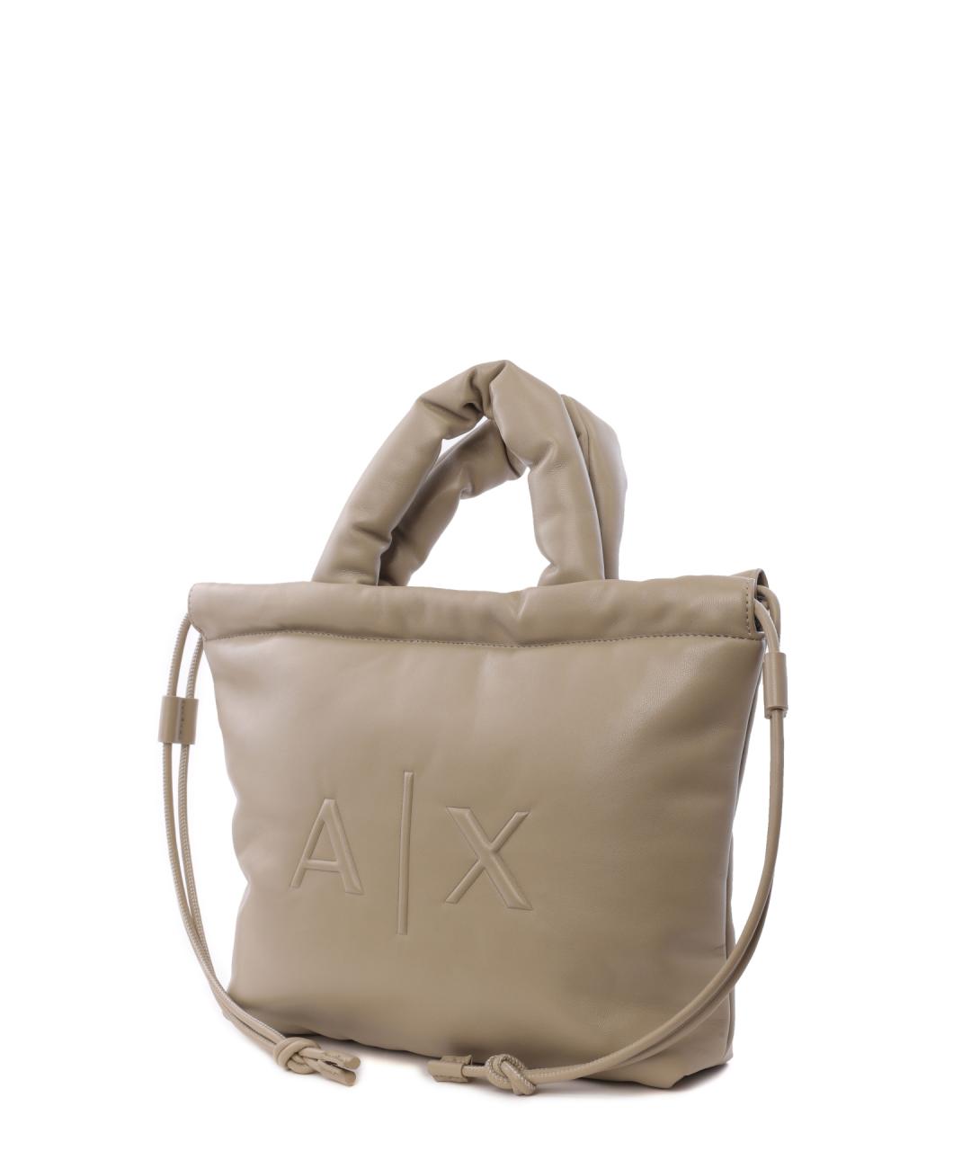 ARMANI EXCHANGE Бежевая сумка тоут, фото 2