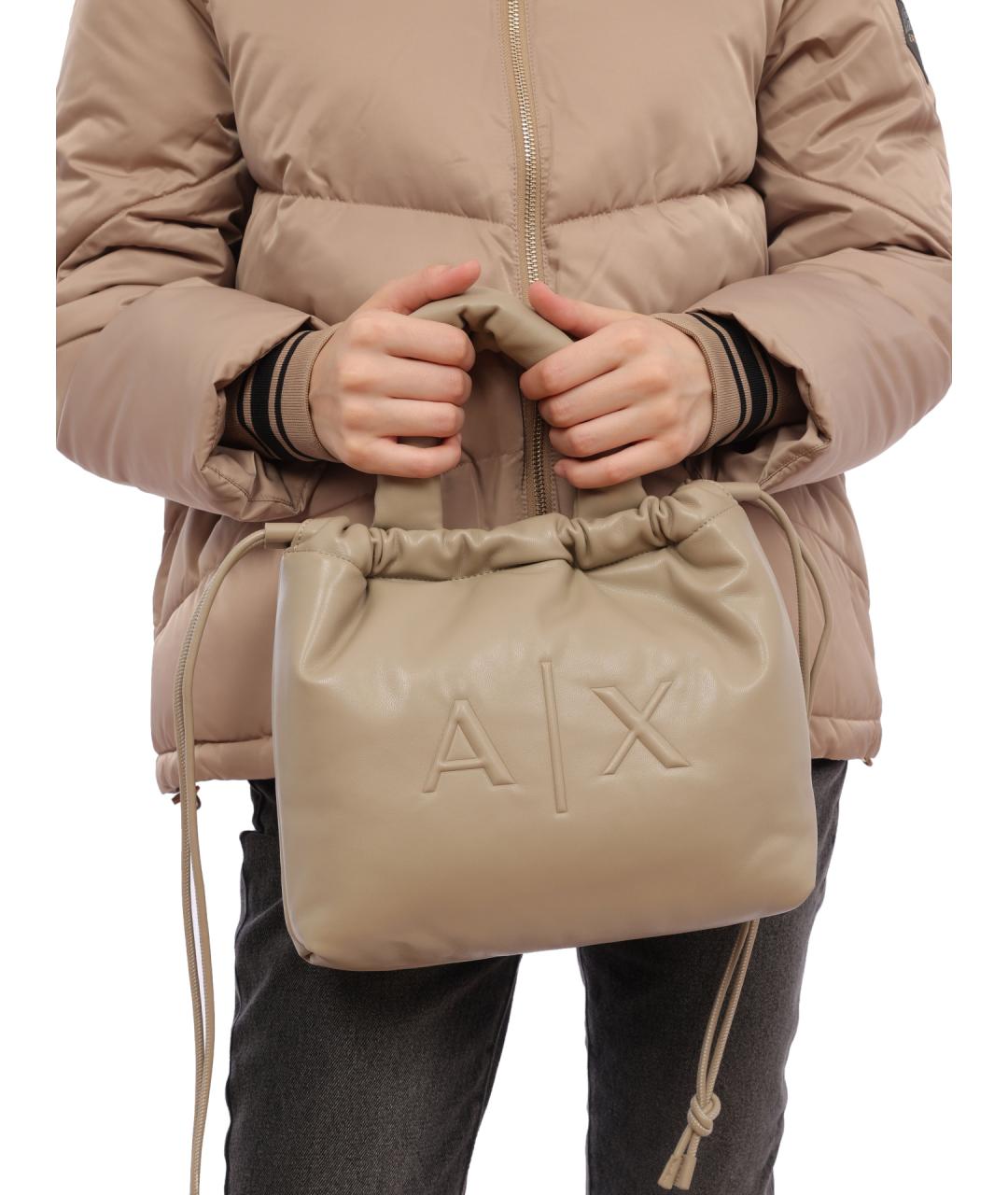 ARMANI EXCHANGE Бежевая сумка тоут, фото 5