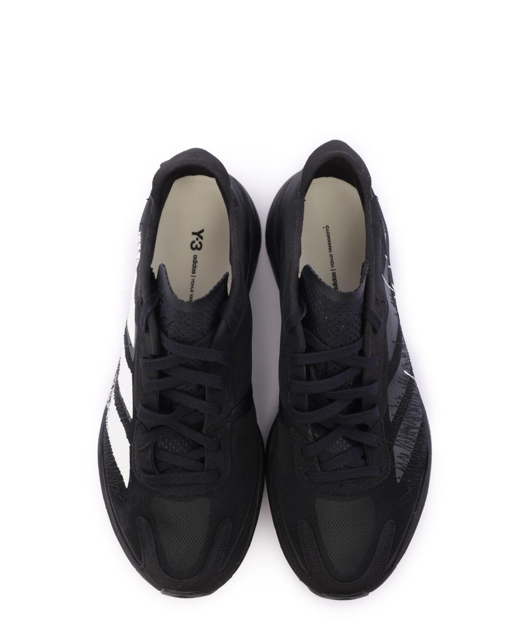 Y-3 Черные текстильные низкие кроссовки / кеды, фото 5