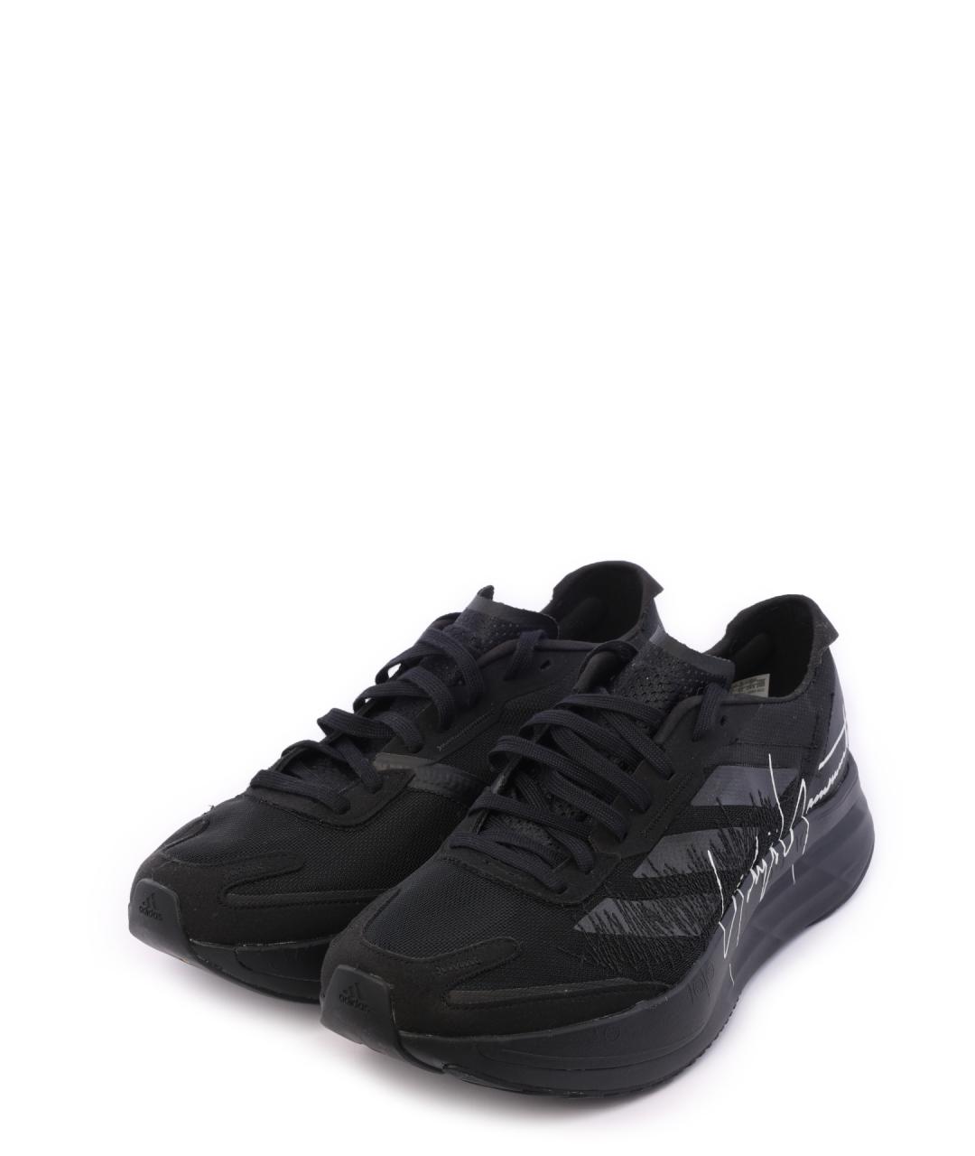 Y-3 Черные текстильные низкие кроссовки / кеды, фото 2