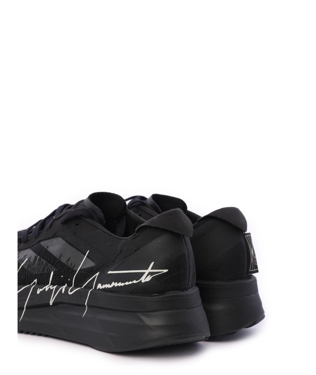 Y-3 Черные текстильные низкие кроссовки / кеды, фото 6