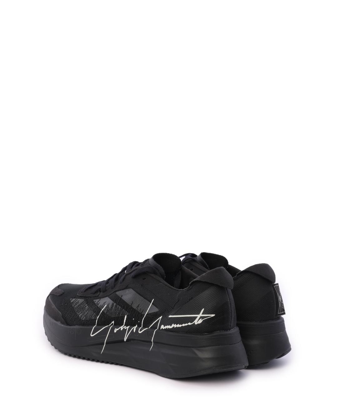 Y-3 Черные текстильные низкие кроссовки / кеды, фото 3