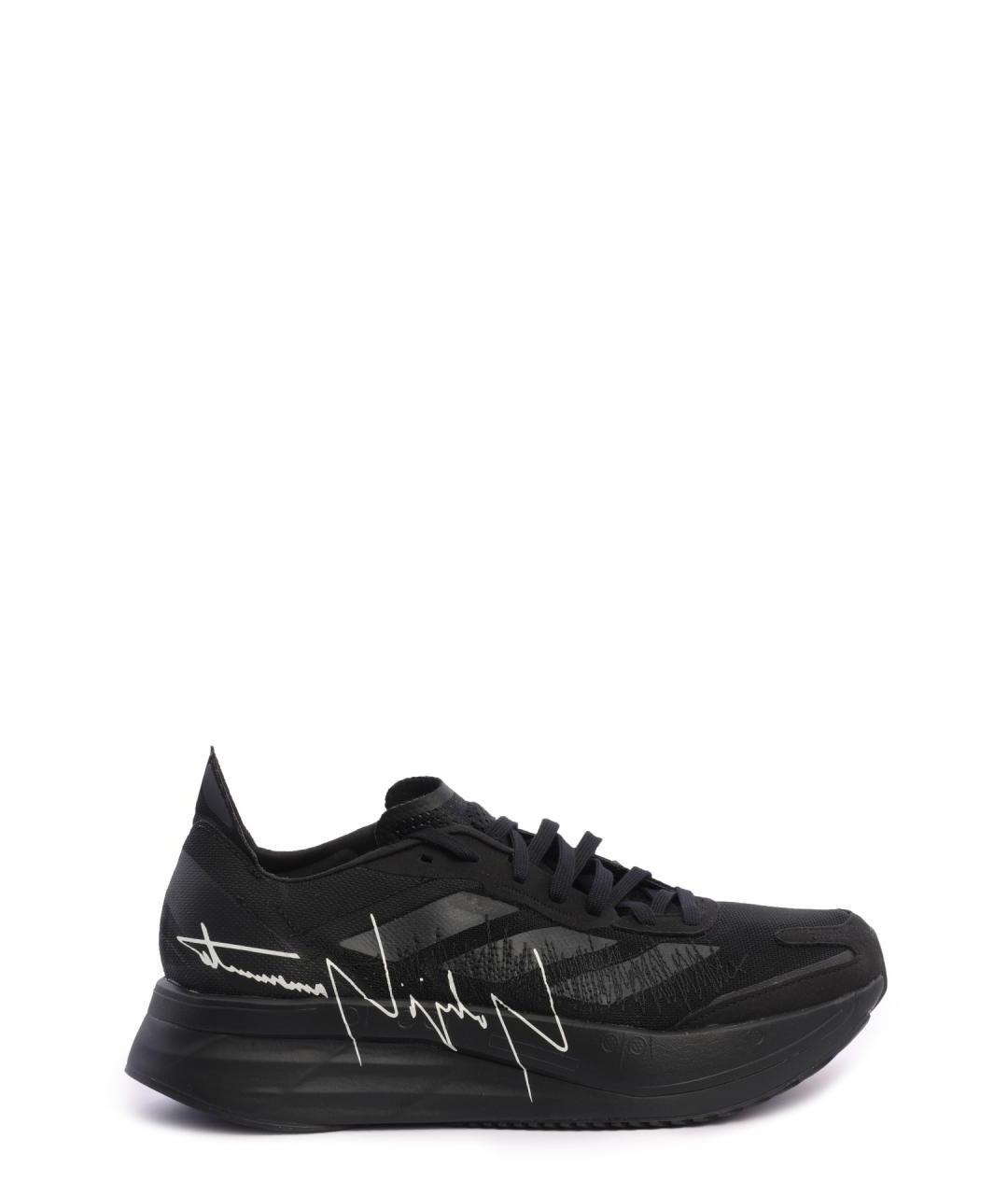 Y-3 Черные текстильные низкие кроссовки / кеды, фото 1