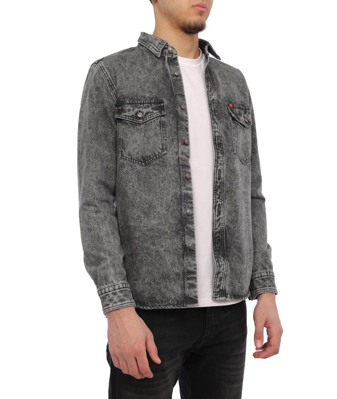 HUGO Хлопковая кэжуал рубашка, фото 4