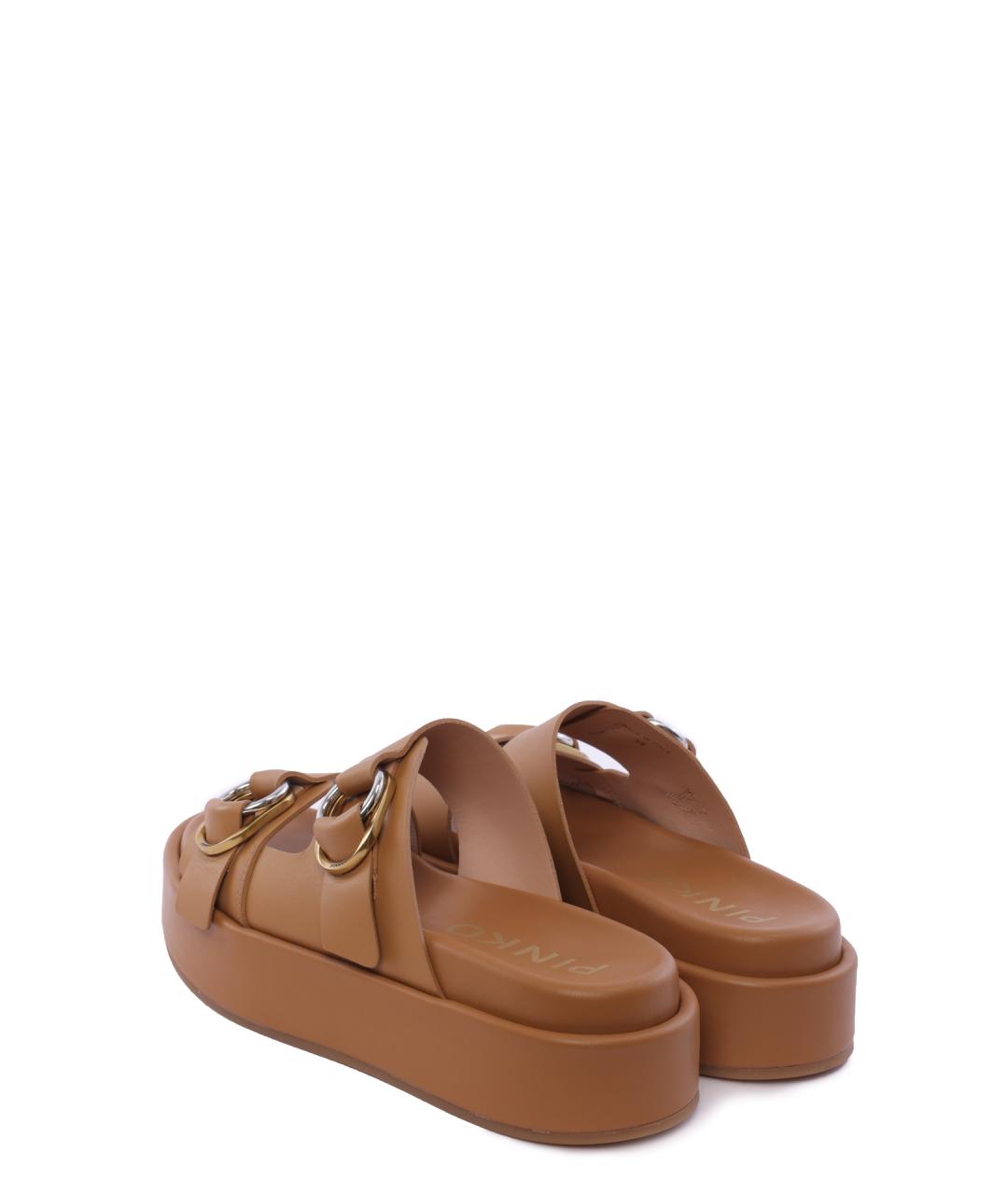 PINKO Коричневые шлепанцы, фото 3