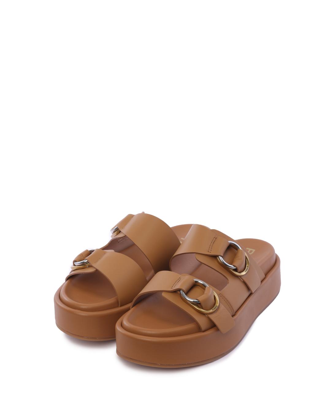 PINKO Коричневые шлепанцы, фото 2