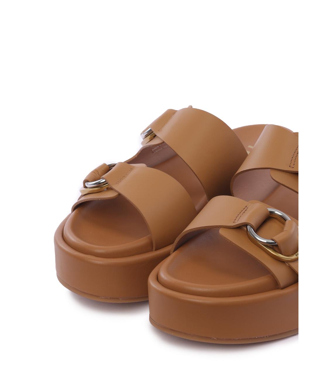 PINKO Коричневые шлепанцы, фото 5