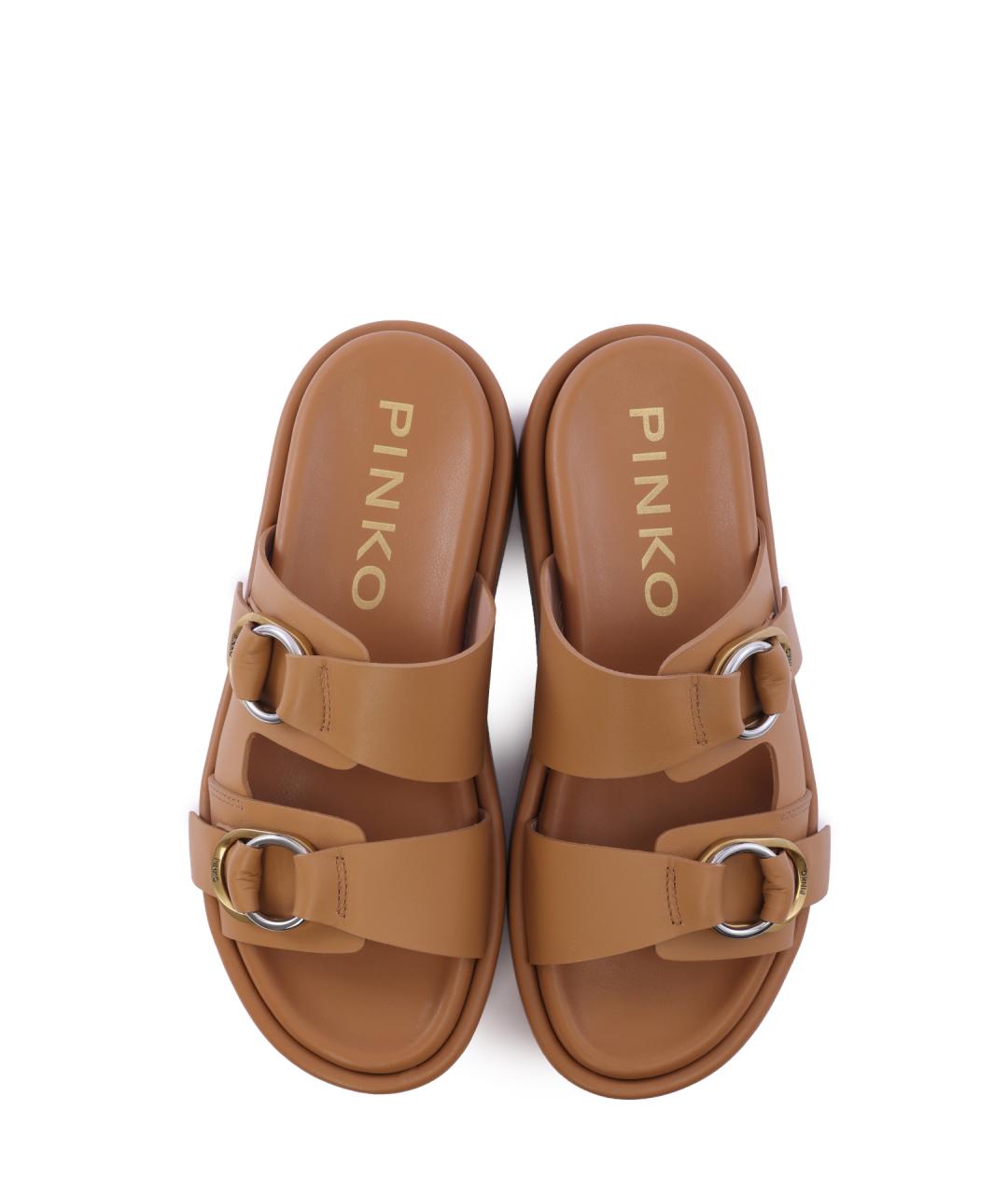 PINKO Коричневые шлепанцы, фото 4