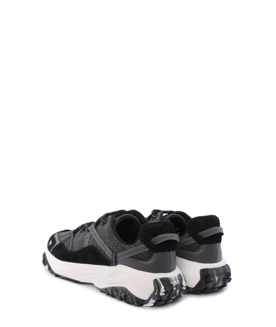 HUGO Черные текстильные низкие кроссовки / кеды, фото 3