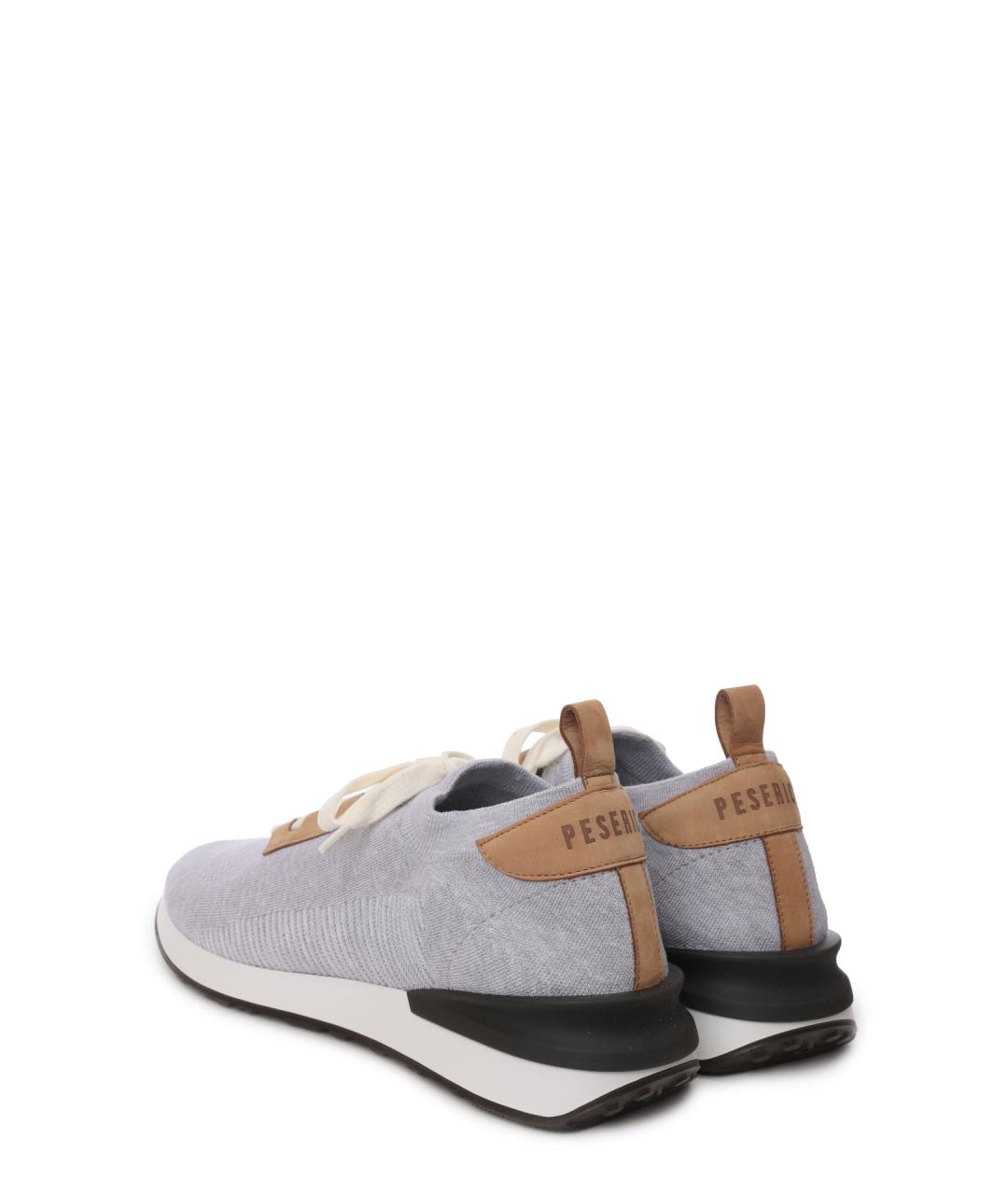PESERICO Серые текстильные низкие кроссовки / кеды, фото 3