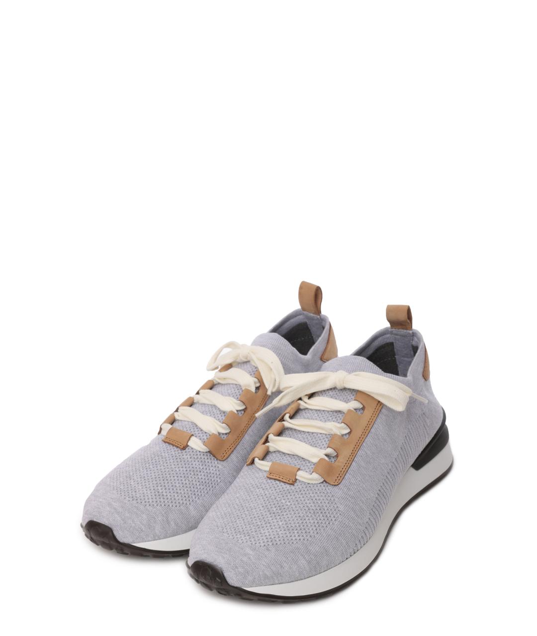 PESERICO Серые текстильные низкие кроссовки / кеды, фото 2