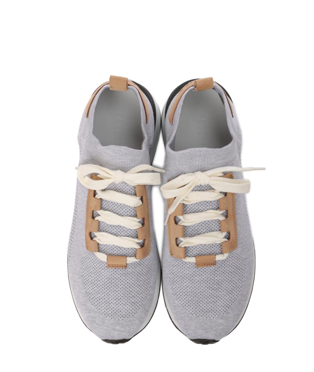 PESERICO Серые текстильные низкие кроссовки / кеды, фото 5