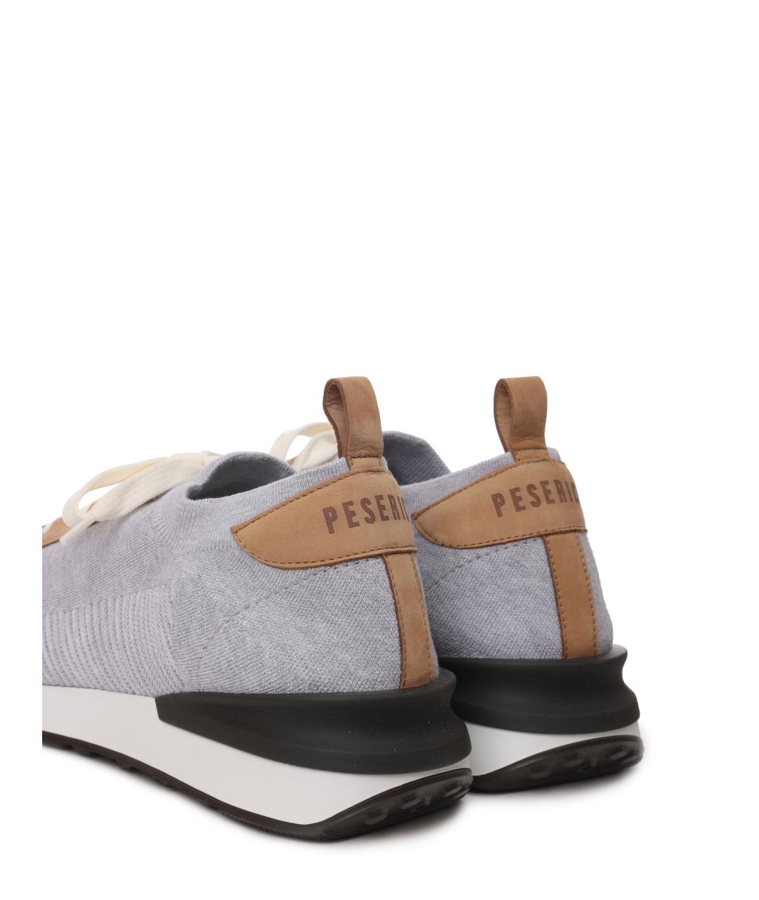 PESERICO Серые текстильные низкие кроссовки / кеды, фото 6