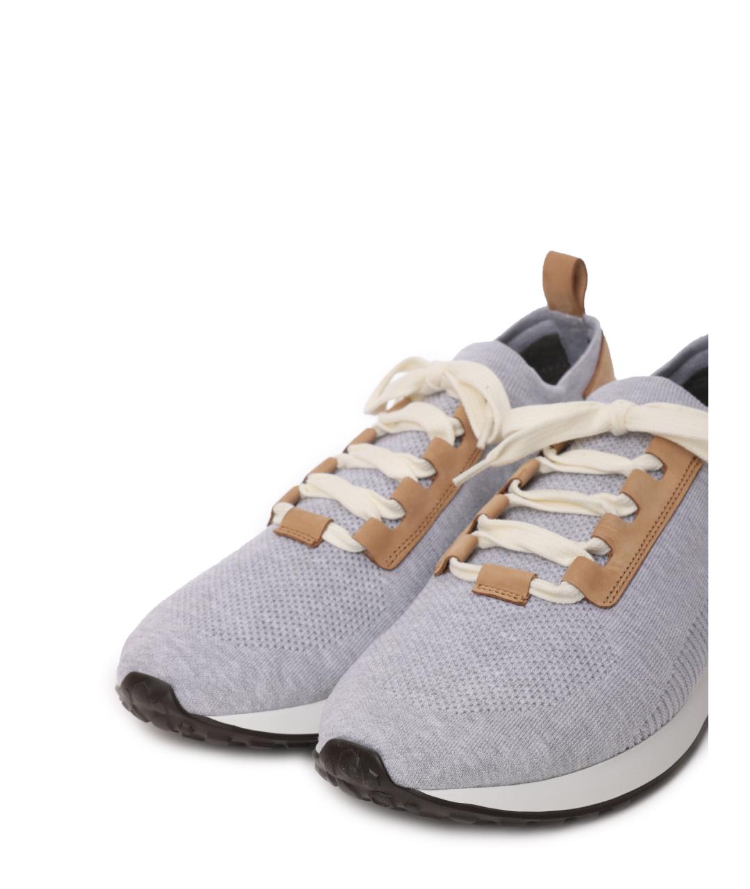 PESERICO Серые текстильные низкие кроссовки / кеды, фото 7